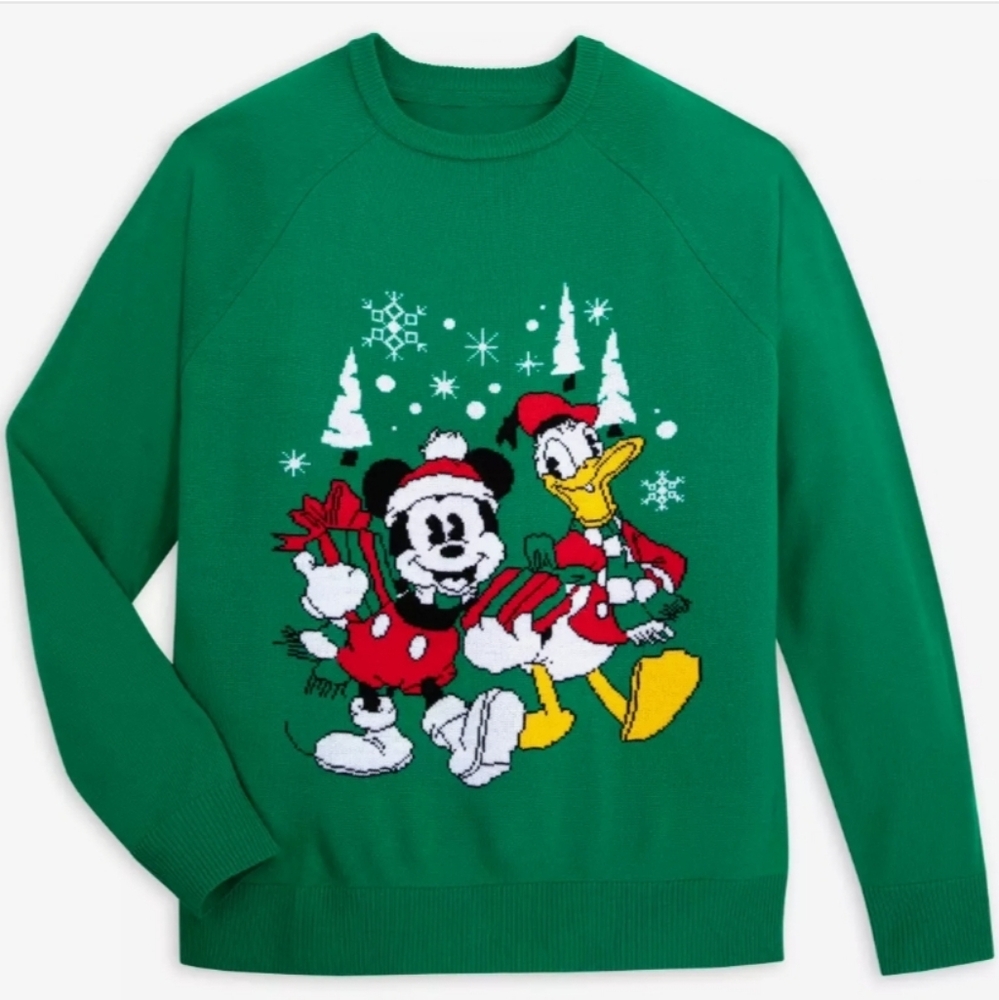 DisneyParks 2024 Mickey Mouse And Donald Duck Christmas Holiday Sweater 3XL NWT